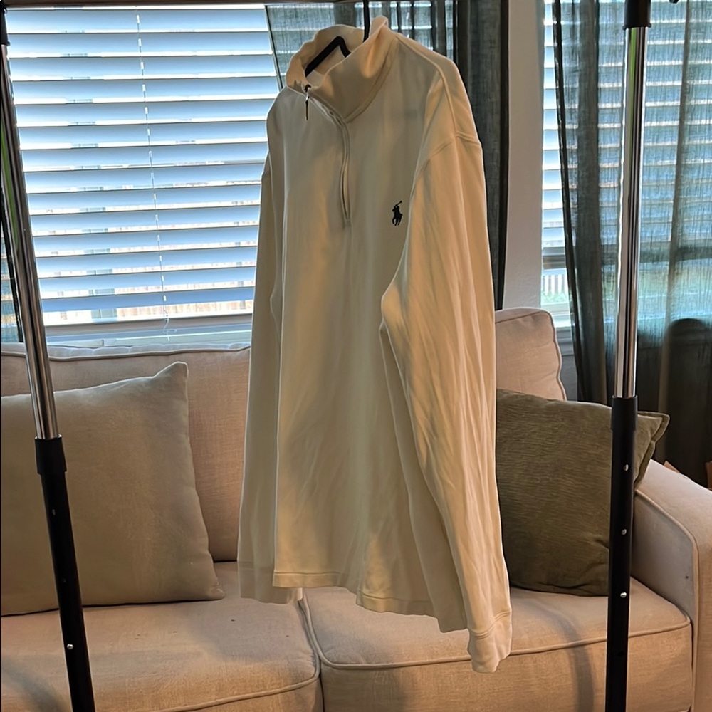 Polo by Ralph Lauren Off-White Quarter-Zip Sweater